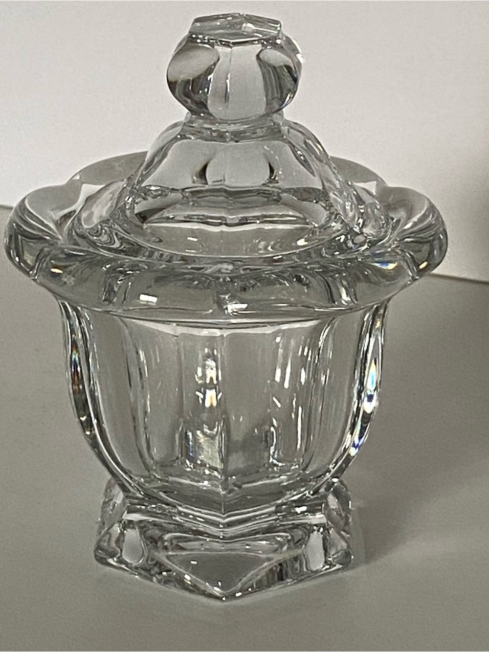 Baccarat Crystal Condiment Jar w/Lid Hardcourt Missouri EUC France 4.25” Jelly